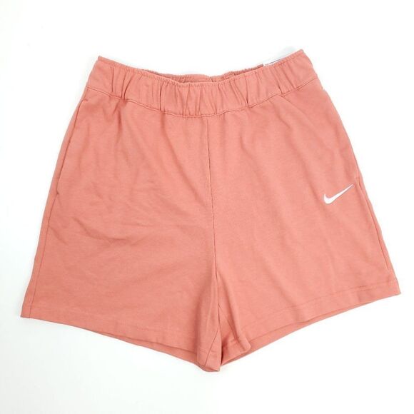 Nike Women's Loose Fit High Rise Jersey Shorts Madder Root DM6728-827 - Picture 5 of 11